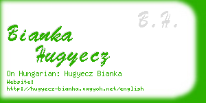 bianka hugyecz business card